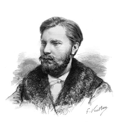 Portret van Guillaume Alexandre, Prins van Oranje die stierf in 1884. Gravure in Le Monde Illustré door Unknown artist