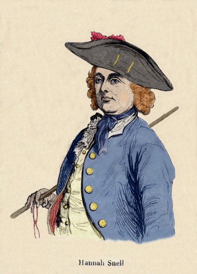 Portret van Hannah Snell (1723-1792), vrouwelijke soldaat die zich voordeed als man om soldaat te worden door Unknown artist