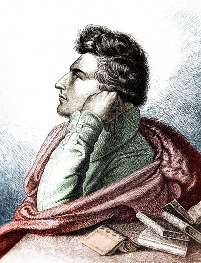 Portret van Heinrich Heine (1797-1856), Duitse lyrische dichter en publicist door Unknown artist