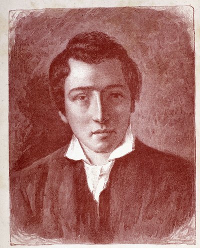 Portret van Heinrich Heine, Duitse schrijver - gravure door Unknown artist