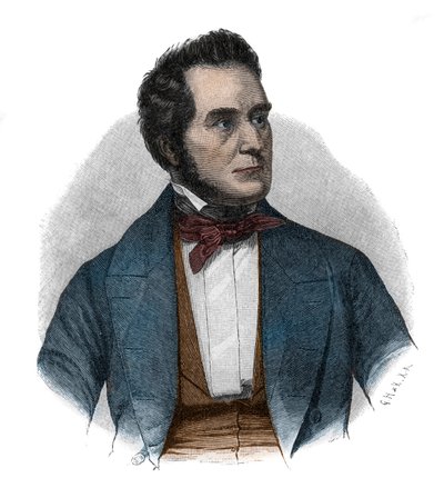 Portret van Heinrich Wilhelm August Freiherr von Gagern (1799-1880), staatsman die pleitte voor de eenwording van Duitsland door Unknown artist