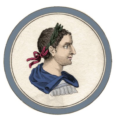 Portret van Heliogabalus of Elagabalus (Varius Avitus Bassianus) (v. 203-222), Romeins keizer van 218 tot 222 onder de naam Marcus Aurelius Antoninus. Gravure uit de 19e eeuw door Unknown artist