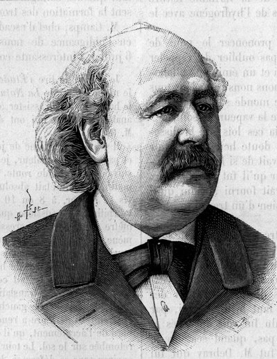 Portret van Henri Jules Debray (1827-1888), Franse chemicus. (Van een foto door Eugène Pirou). Gravure in 