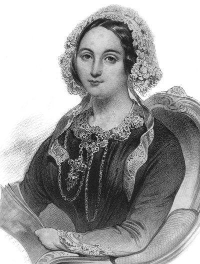 Portret van Henriette Sontag gravin Rossi, Duitse operasopraan - Portret van Henriette Sontag (1806-1854), Duitse zangeres. door Unknown artist