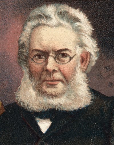 Portret van Henrik (Henri) Johan Ibsen (1828-1906), Noorse toneelschrijver. door Unknown artist