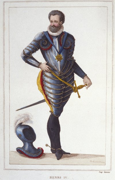 Portret van Hendrik IV (1553-1610), Koning van Frankrijk, gravure uit 1830 door Unknown artist