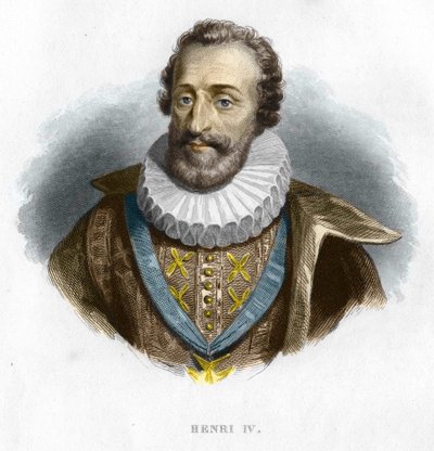 Portret van Hendrik IV (1553 - 1610), koning van Frankrijk door Unknown artist