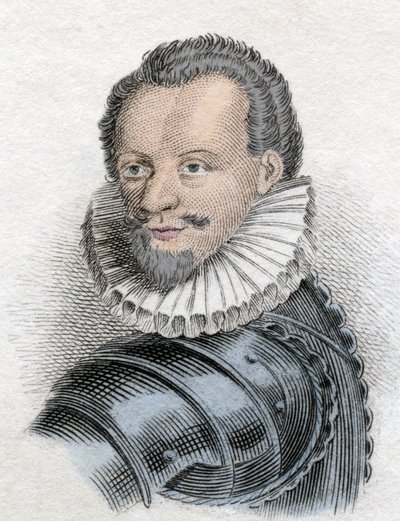 Portret van Hendrik I van Lotharingen, 3e hertog van Guise, bekend als de Scalafre (1550 - 1588) door Unknown artist