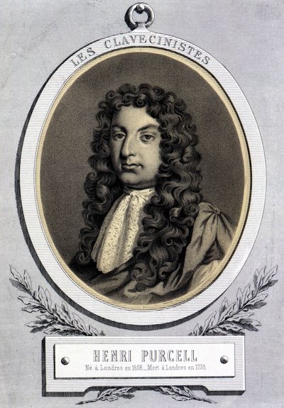 Portret van Henry Purcell (1659 - 1695), Britse componist door Unknown artist