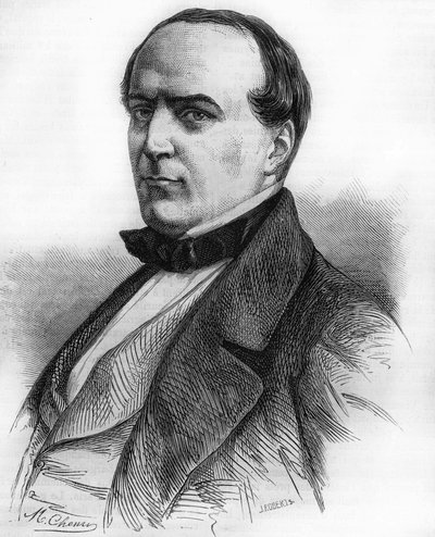 Portret van Hippolyte Fortoul (1811-1856). Minister van Marine en Minister van Openbaar Onderwijs. Gravure uit 1866. door Unknown artist