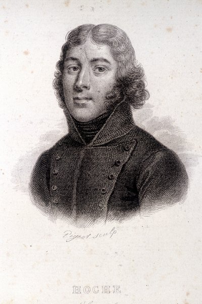 Portret van Hoche, gravure van de 19e eeuw door Unknown artist