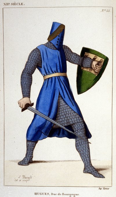 Portret van Hugo III, hertog van Bourgondië (11148-1192) door Unknown artist