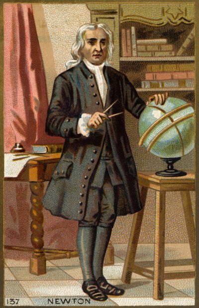 Portret van Isaac Newton (1642-1727), Engelse wiskundige, natuurkundige en astronoom. door Unknown artist