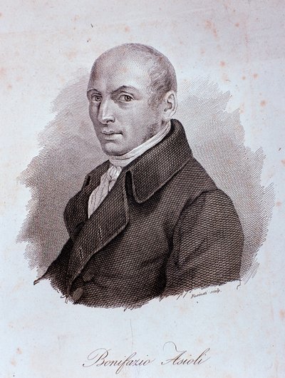 Portret van de Italiaanse componist Bonifazio Asioli (1769-1832) door Unknown artist