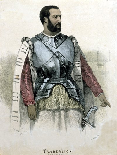 Portret van de Italiaanse tenor Enrico Tamberlick (1820 - 1869) in Otello van Gioacchino Rossini door Unknown artist