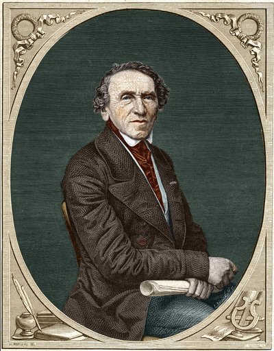 Portret van Jakob Liebmann Meyerbeer (1791-1864), Duitse componist door Unknown artist