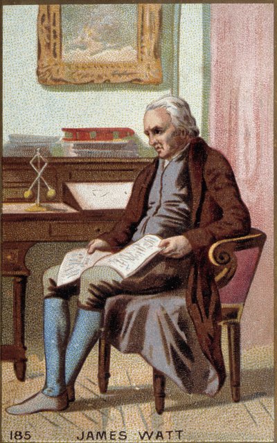 Portret van James Watt (1736-1819), Britse ingenieur door Unknown artist