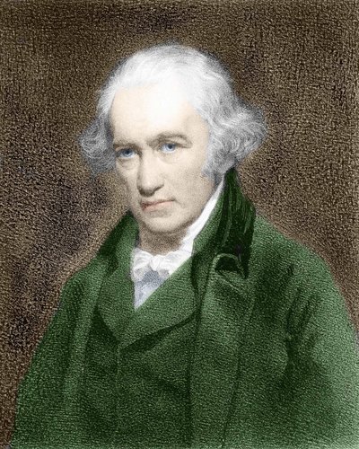 Portret van James Watt (1736-1819), Britse ingenieur door Unknown artist