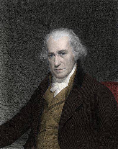 Portret van James Watt (1736-1819), Schotse uitvinder en technicus door Unknown artist