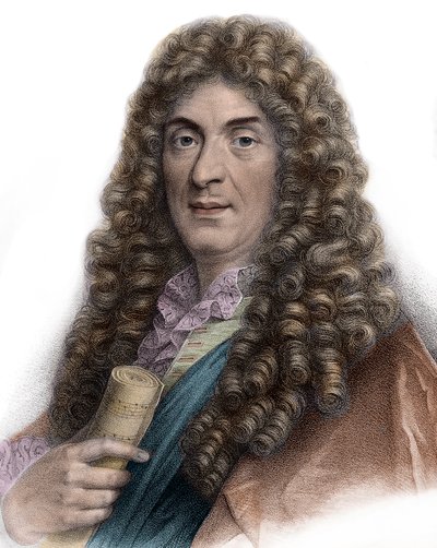 Portret van Jean-Baptiste Lully gravure 19e eeuw door Unknown artist