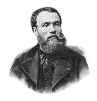 Portret van Jean-Paul Laurens (1838-1921) Franse schilder en beeldhouwer - Gravure uit 1891 door Unknown artist