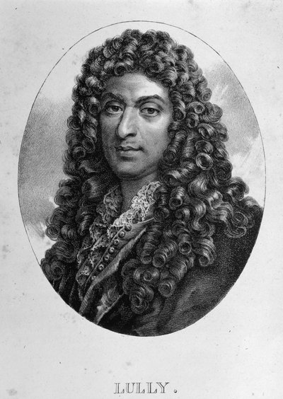 Portret van Jean Baptiste Lully (Giovanni Battista Lulli) (1632-1687), Franse componist van Italiaanse afkomst. Gravure 19e eeuw door Unknown artist