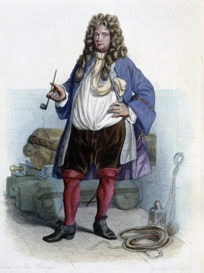 Portret van Jean Bart, Franse kaper (1650-1702) - in 