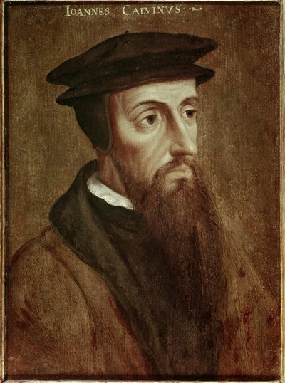 Portret van Jean Calvin door Unknown artist