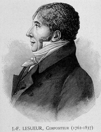 Portret van Jean Francois Lesueur (1762 - 1837), Franse componist door Unknown artist