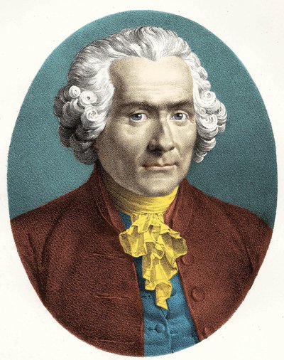 Portret van Jean Jacques Rousseau (1712-1778) door Unknown artist