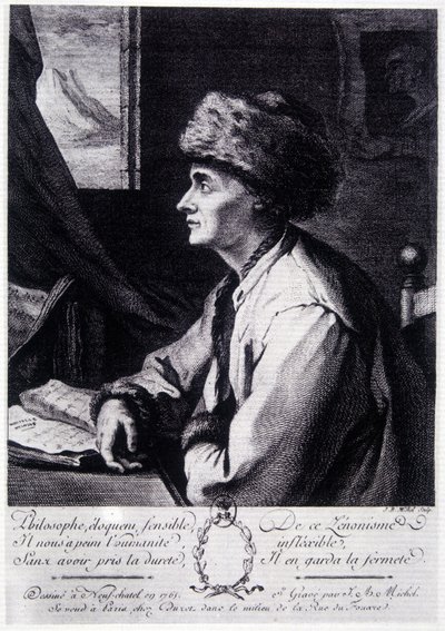 Portret van Jean Jacques Rousseau door Unknown artist