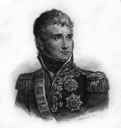 Portret van Jean Lannes, Hertog van Montebello (1769-1809) Maarschalk van Frankrijk, gravure uit de 19e eeuw door Unknown artist