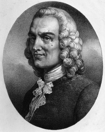 Portret van Jean Philippe (Jean-Philippe) Rameau (1683-1764) door Unknown artist