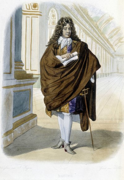 Portret van Jean Racine, Franse toneelschrijver en dichter (1639 - 1699) (in 