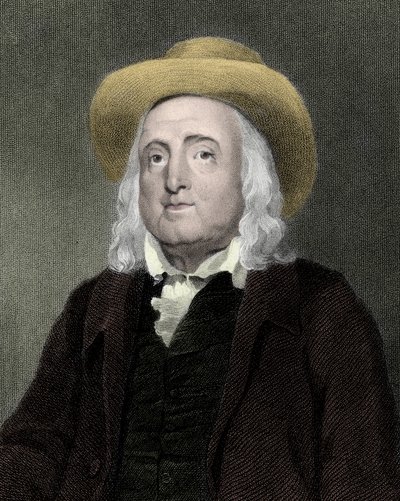 Portret van Jeremy Bentham (1748-1832), Britse filosoof moralist en wetgever door Unknown artist