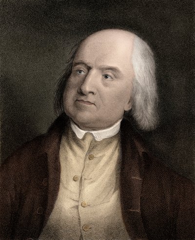 Portret van Jeremy Bentham (1748-1832), Engelse filosoof, econoom en theoretisch jurist door Unknown artist