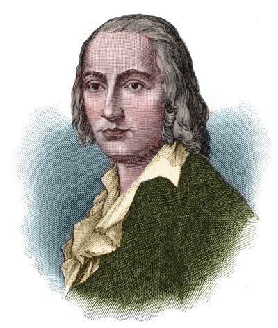 Portret van Johann Christian Friedrich Hölderlin (1770-1843), Duitse dichter en romantische denker. door Unknown artist