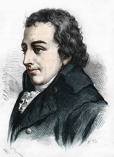 Portret van Johann Gottlieb Fichte. Duitse filosoof (1762 tot 1814). door Unknown artist