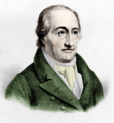 Portret van Johann Wolfgang Von Goethe (1749-1832). door Unknown artist