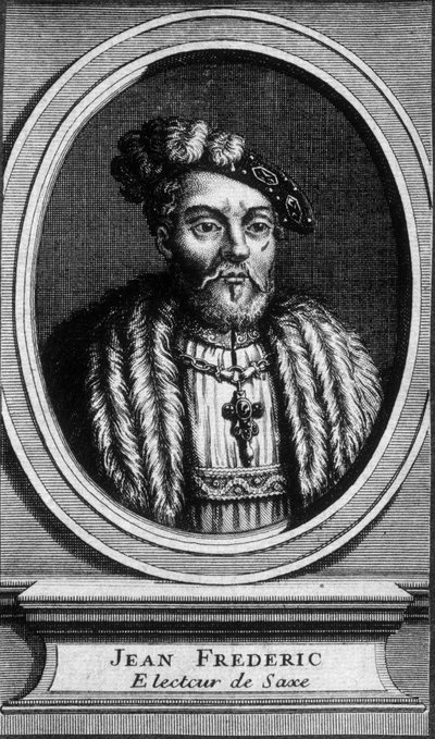 Portret van Johan Frederik, de Grootmoedige, Keurvorst van Saksen (1503 - 1554) - n.d. door Unknown artist
