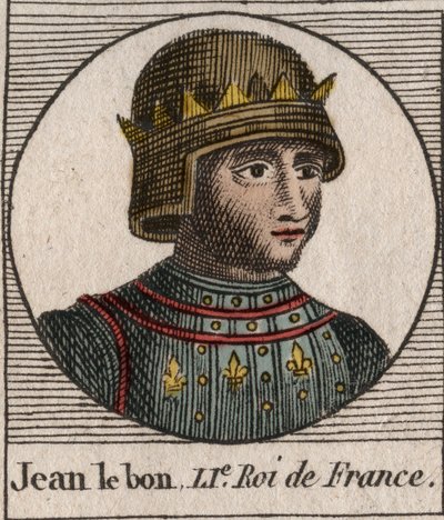 Portret van Jan II de Goede (1319-1364), koning van Frankrijk (gravure uit 