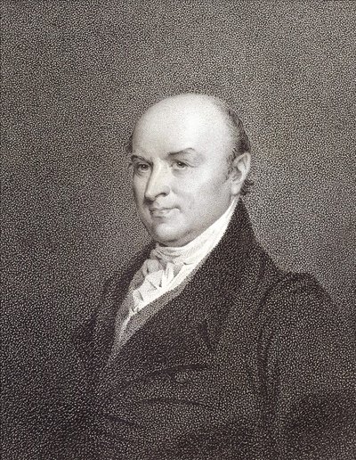 Portret van John Quincy Adams (1767 - 1848), zoon van President John Adams en President van de Verenigde Staten (1825 - 1829). Gravure 19e eeuw door Unknown artist