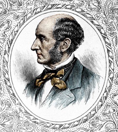 Portret van John Stuart Mill. Britse filosoof en econoom 1806 tot 1873 door Unknown artist