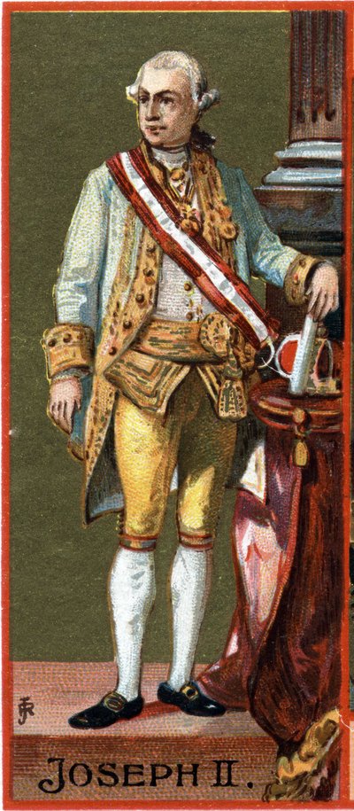 Portret van Jozef II (1741-1790), aartshertog van Oostenrijk, keizer (gekozen, niet gekroond) van het Heilige Roomse Rijk (1765-1790). door Unknown artist