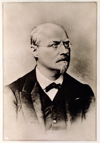Portret van Joseph Joachim Raff (gravure) door Unknown artist