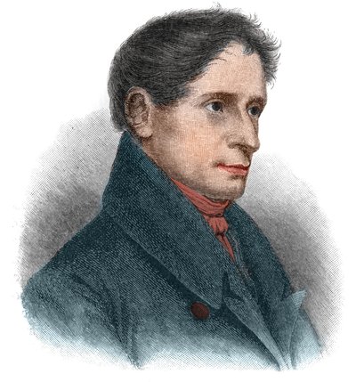 Portret van Joseph Karl Benedikt von Eichendorff (1788-1857) Duitse dichter en romanschrijver. door Unknown artist