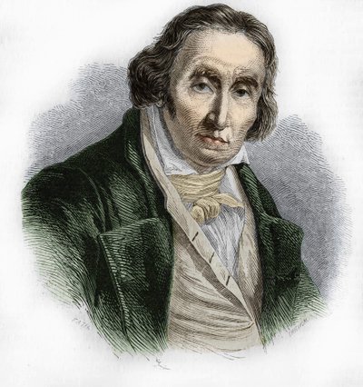 Portret van Joseph Marie Jacquard (1752-1834), Franse mechanicus en uitvinder van het weefgetouw door Unknown artist