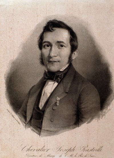 Portret van Joseph Rastrelli (gravure) door Unknown artist