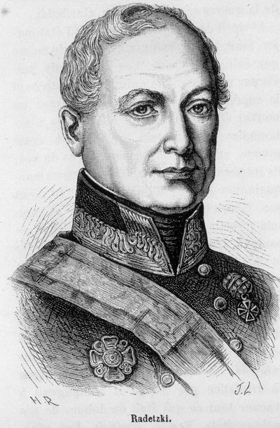 Portret van Joseph Wenzel Radetzky von Radetz, Oostenrijkse maarschalk (1766-1858) door Unknown artist