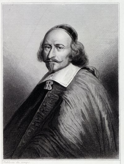 Portret van Jules Mazarin (Giulio Raimondo Mazzarino of Mazarino) (1602-1661), Franse kardinaal en politicus - in 